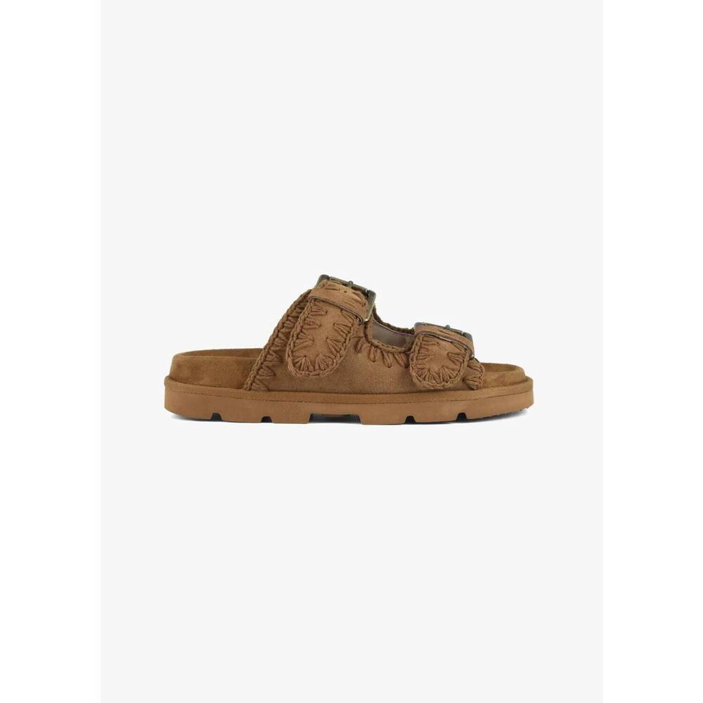NEW MOU women's low bio sandal in cognac